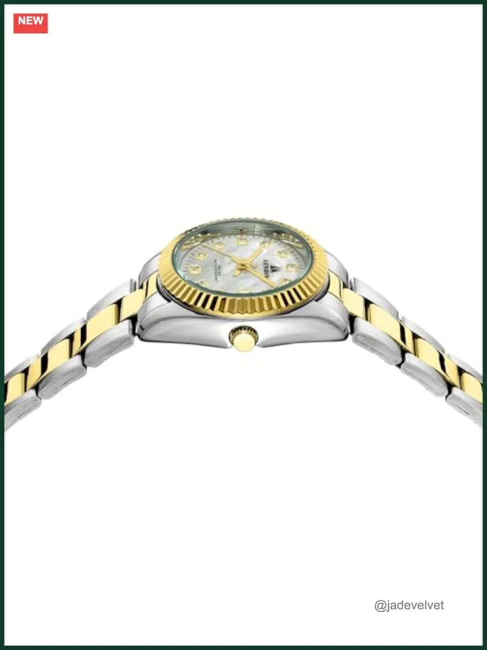 Womens Easy Read Waterproof Stainless Steel Quartz Watch Diamond Dial